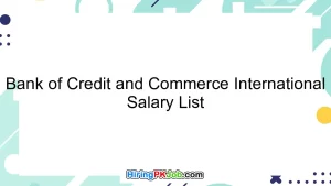 Bank of Credit and Commerce International Salary List