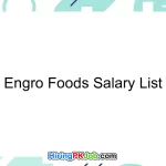 Engro Foods Salary List