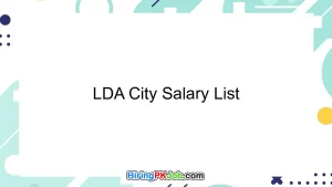 LDA City Salary List