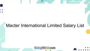 Macter International Limited Salary List