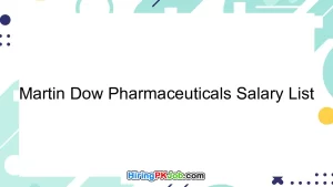 Martin Dow Pharmaceuticals Salary List