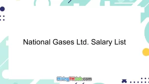 National Gases Ltd. Salary List