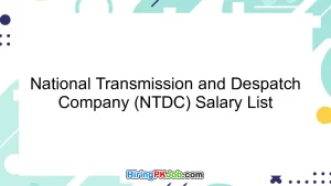 National Transmission and Despatch Company (NTDC) Salary List