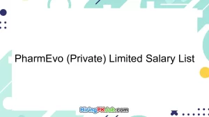 PharmEvo (Private) Limited Salary List