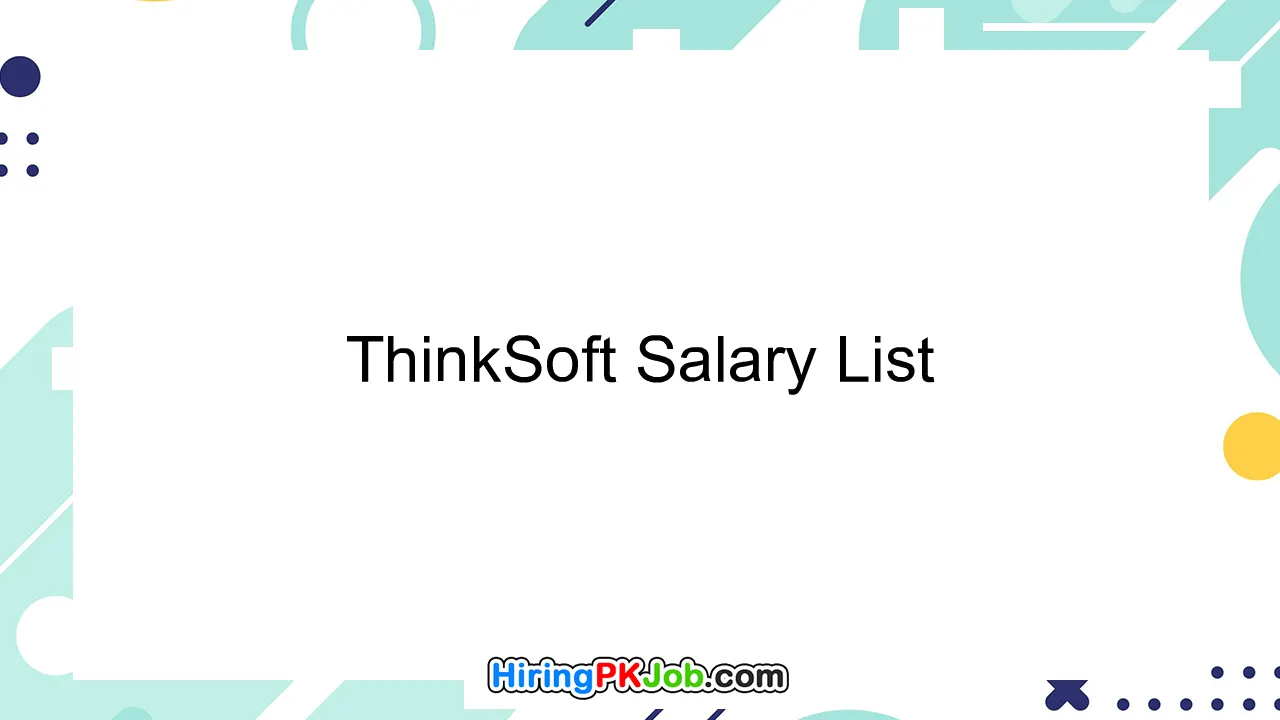 ThinkSoft Salary List