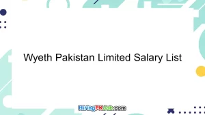 Wyeth Pakistan Limited Salary List